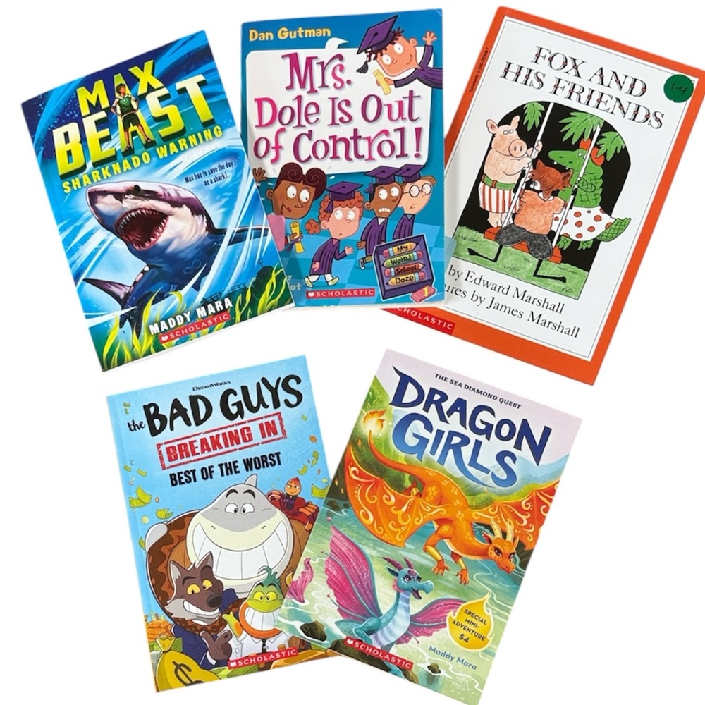 ASSORTED NEW WITH TAGS CHILDREN’S SOFTCOVER CHAPTER BOOKS FOR ALL AGES